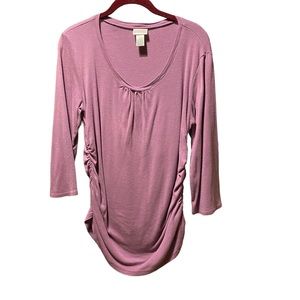 Motherhood Maternity Lavender 3/4 Sleeve Stretch Top. Size XL